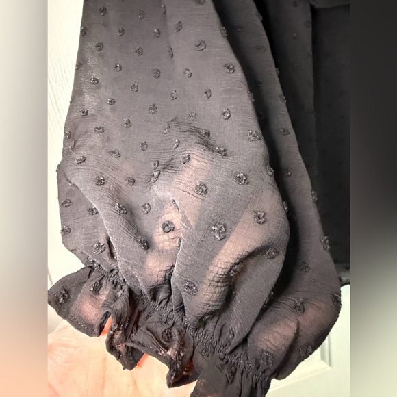 ODDY Black Ruffled Women's Top - Picture 3 of 5